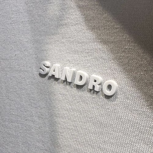 3D silicone printing clothing manufacturer Fashion Flair raised silicone logo on a hoodie