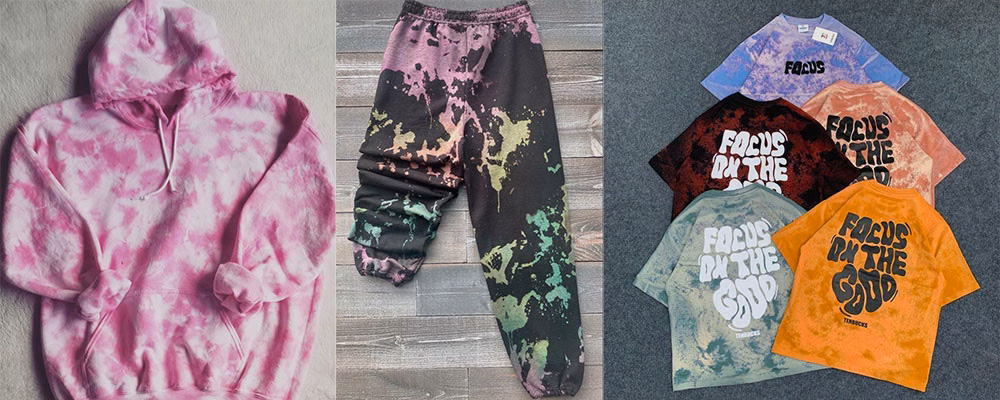 Tie dye clothing manufacturer Fashion Flair spiral tie dye hoodie